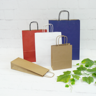 PAPER BAGS WITH TWISTED HANDLES