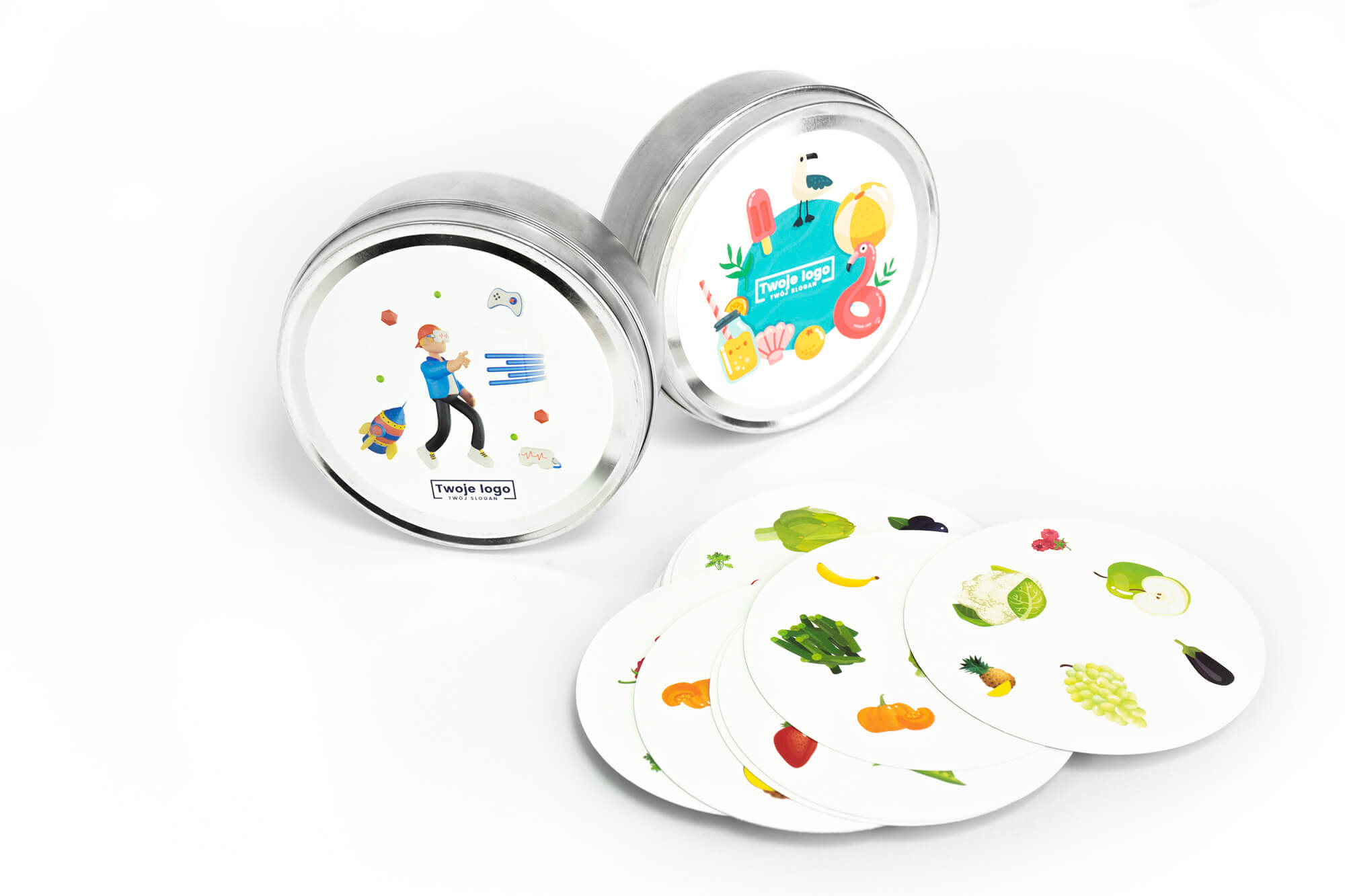 Reflex game, in a can, advertising, personalized